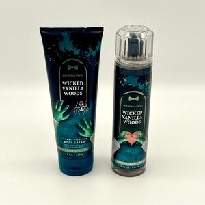 Bath & Body Works Wicked Vanilla Woods Halloween Body Care Set NWT